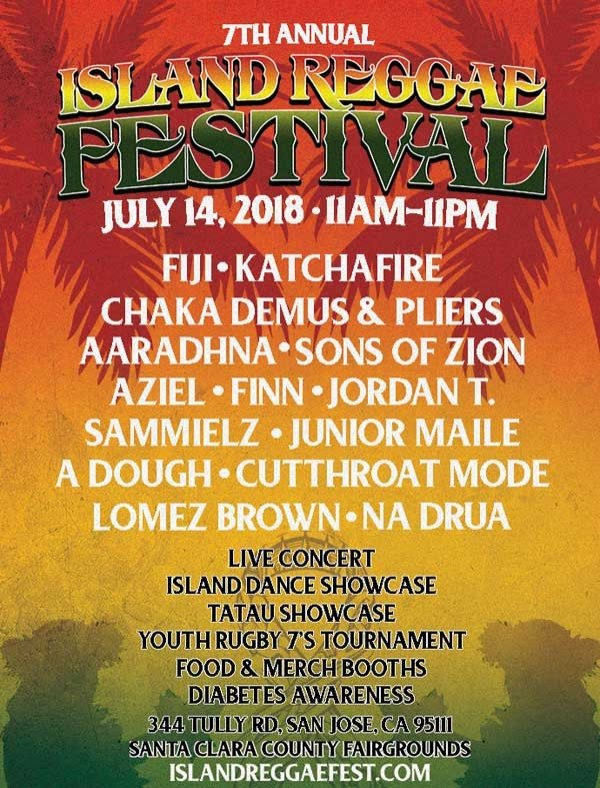 Island Reggae Festival, July 14 2018 in San Jose, CA